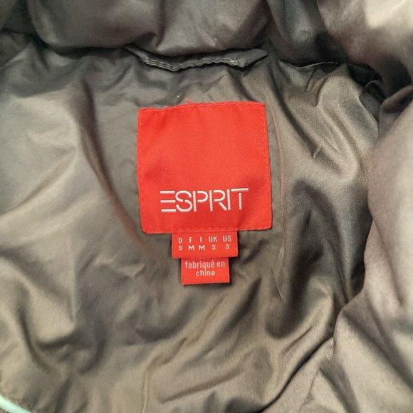 Esprit Women’s Quilted Zipper Front Brown Puffer Jacket Coat Size Us Small Warm! - Picture 2 of 12